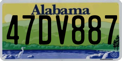AL license plate 47DV887