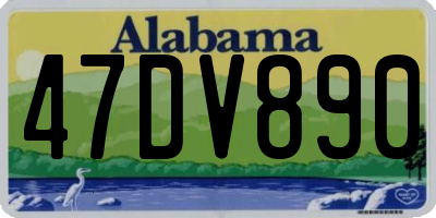AL license plate 47DV890