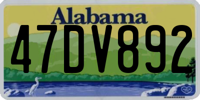 AL license plate 47DV892