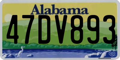 AL license plate 47DV893