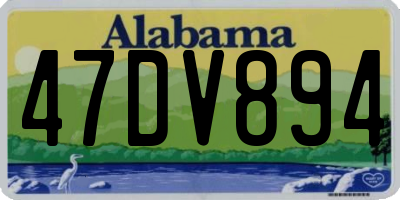 AL license plate 47DV894