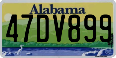 AL license plate 47DV899
