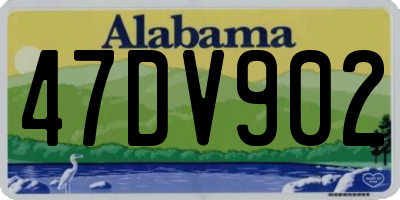 AL license plate 47DV902