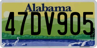 AL license plate 47DV905
