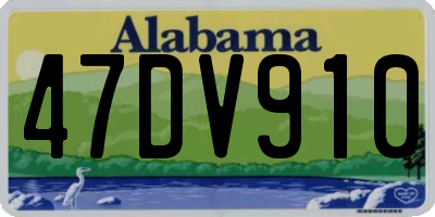 AL license plate 47DV910