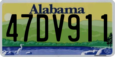 AL license plate 47DV911