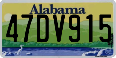 AL license plate 47DV915