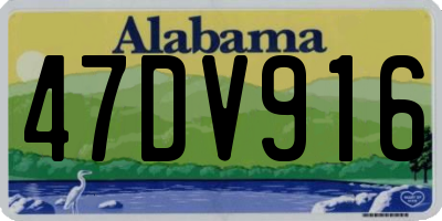 AL license plate 47DV916