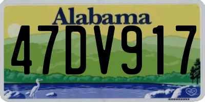 AL license plate 47DV917