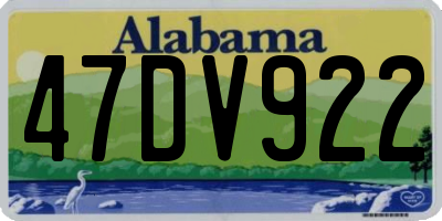AL license plate 47DV922