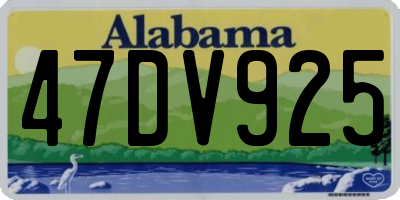AL license plate 47DV925
