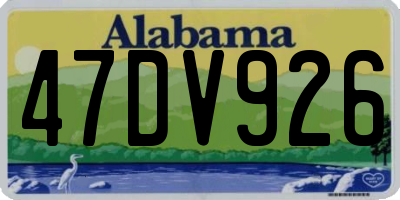 AL license plate 47DV926