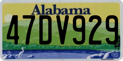 AL license plate 47DV929