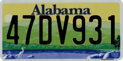 AL license plate 47DV931