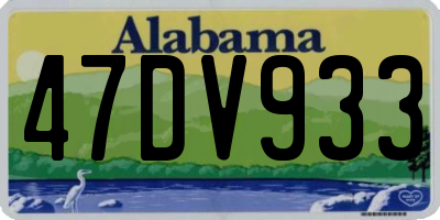 AL license plate 47DV933