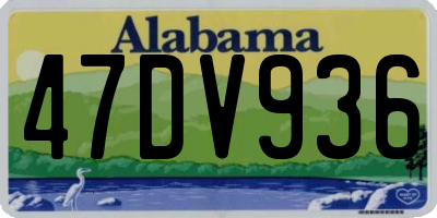 AL license plate 47DV936