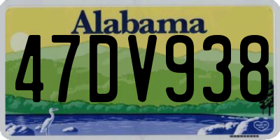 AL license plate 47DV938