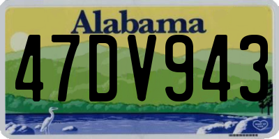 AL license plate 47DV943