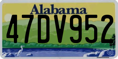 AL license plate 47DV952