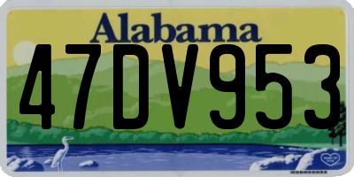 AL license plate 47DV953