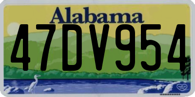 AL license plate 47DV954