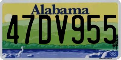 AL license plate 47DV955
