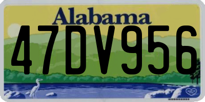 AL license plate 47DV956