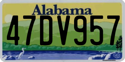 AL license plate 47DV957