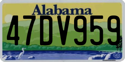 AL license plate 47DV959