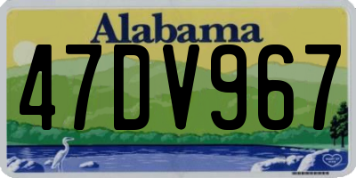 AL license plate 47DV967
