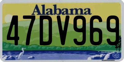 AL license plate 47DV969