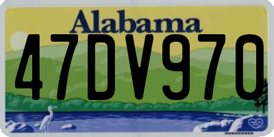 AL license plate 47DV970