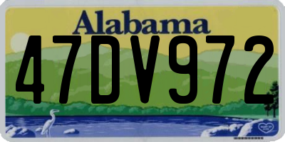 AL license plate 47DV972