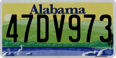 AL license plate 47DV973