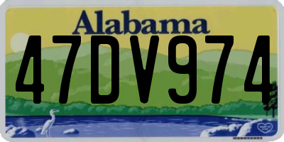 AL license plate 47DV974