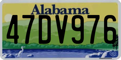AL license plate 47DV976