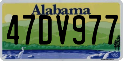 AL license plate 47DV977