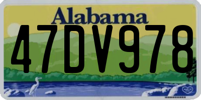AL license plate 47DV978