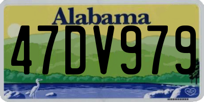 AL license plate 47DV979