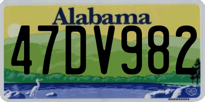 AL license plate 47DV982