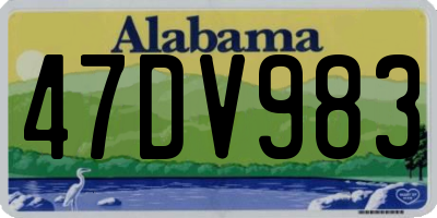 AL license plate 47DV983