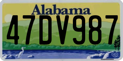 AL license plate 47DV987