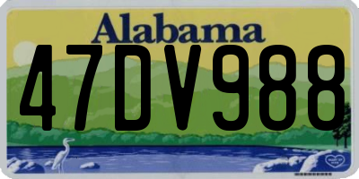 AL license plate 47DV988