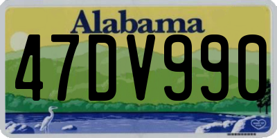 AL license plate 47DV990