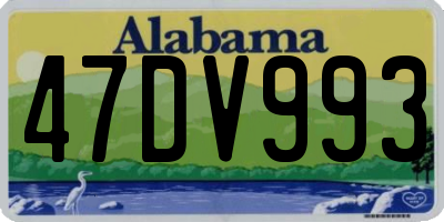AL license plate 47DV993