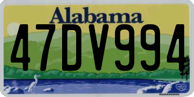 AL license plate 47DV994