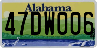 AL license plate 47DW006