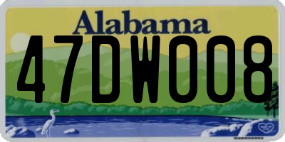 AL license plate 47DW008