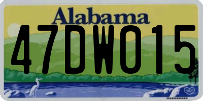 AL license plate 47DW015