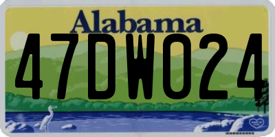AL license plate 47DW024